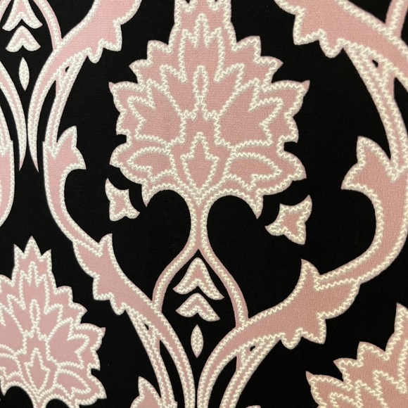 {Ronni Nicole} Damask Patterned Mini Shift Dress in Pink & Black - Picture 2 of 7